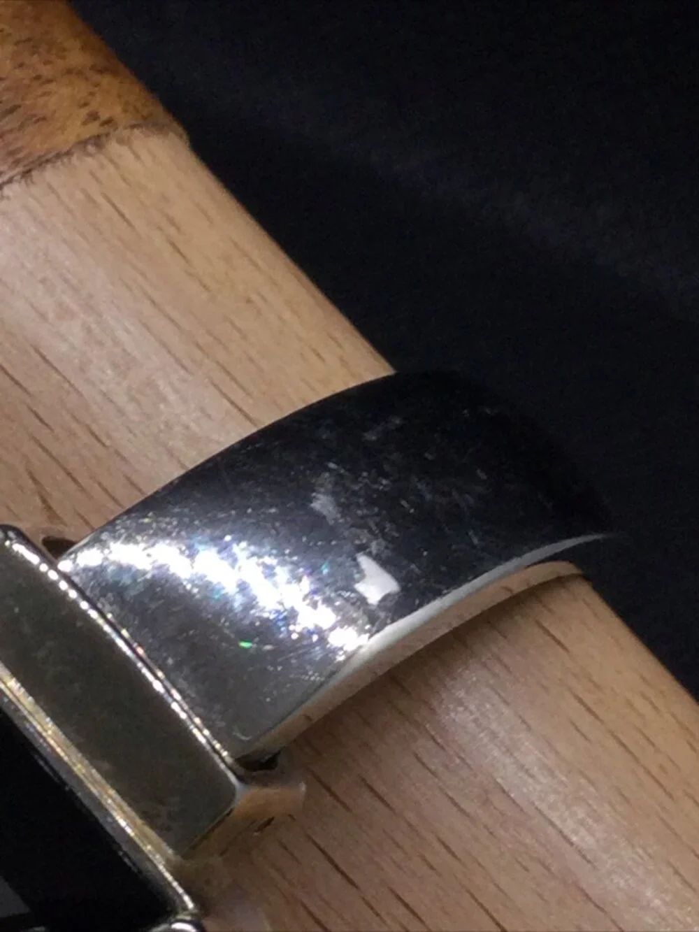 Kristine Ladies Quartz Watch 6.25” Silver Tone Open Cuff Bracelet Band 26mm Case